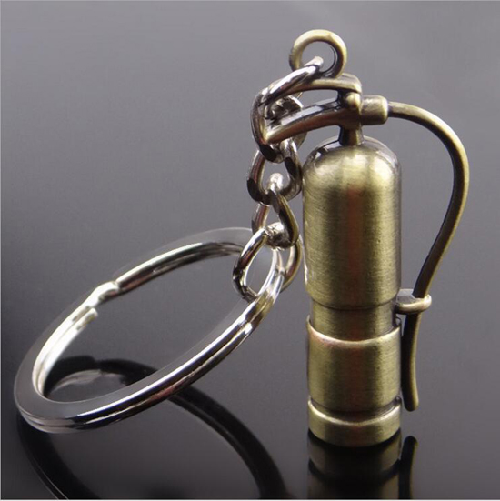 Fire Hydrant Cabinet keychain with bronze plating