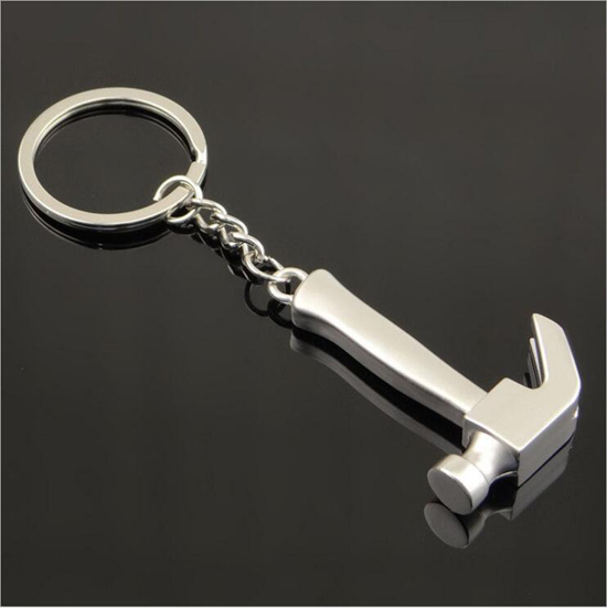 3D diecast hammer keychain