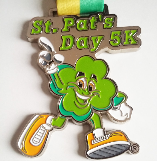 5K running medal for St.Pats Day