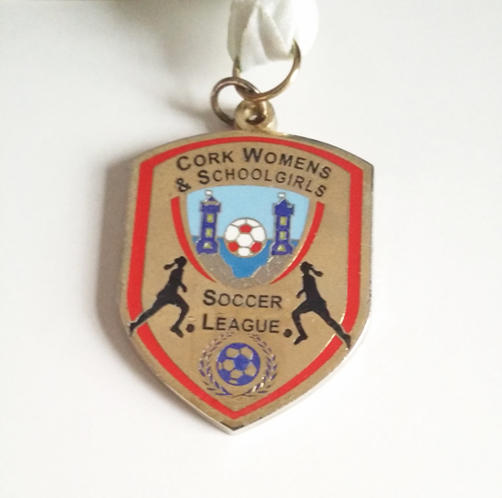 school Soccer medal for women running