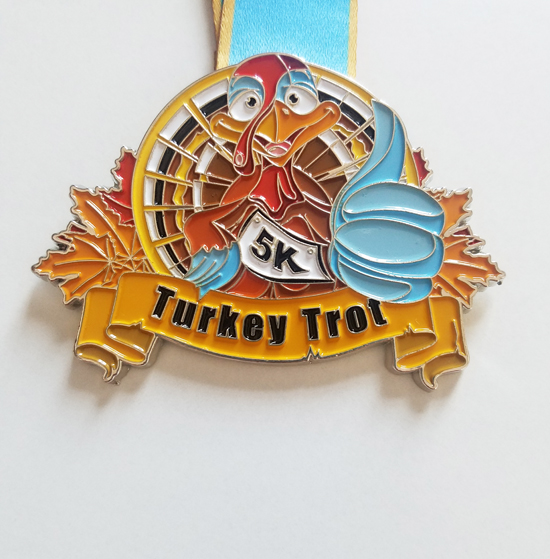 5k medal for turkey trot events