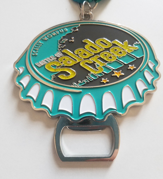 Colored glitters medal