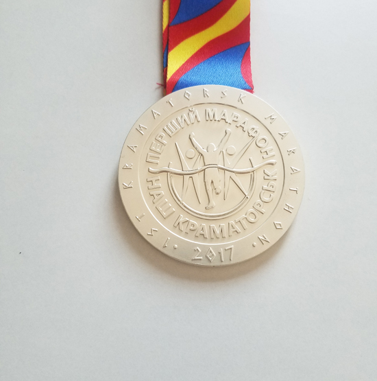 Diecast silver medal for marathon