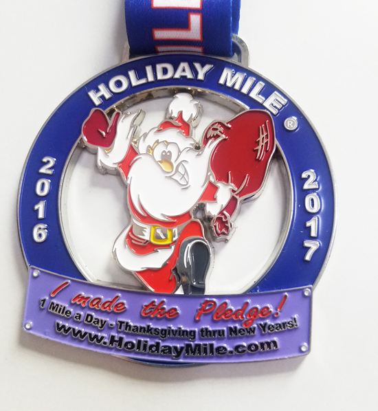 new year medal for holiday mile