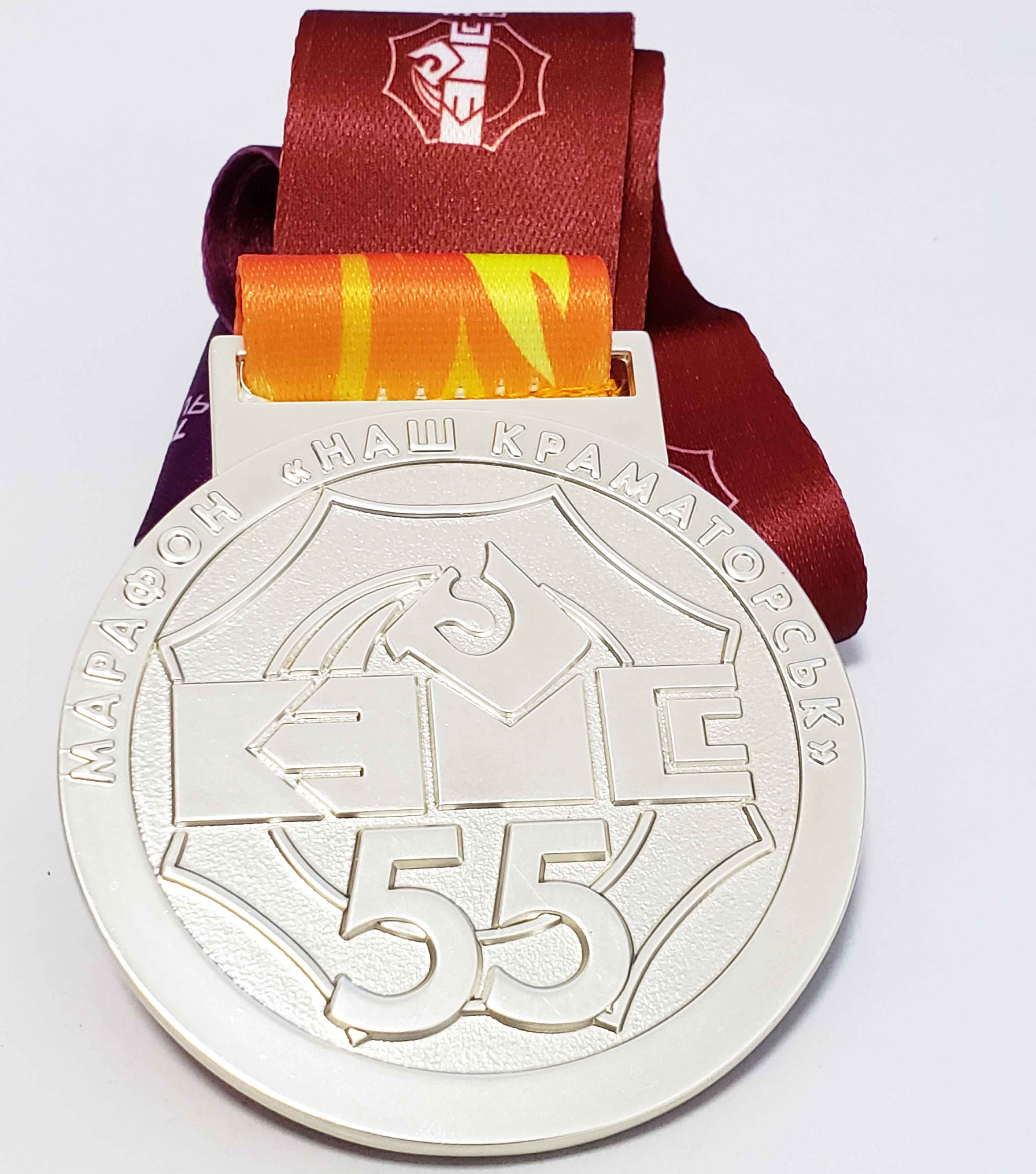 Sandblast medal with matted silver