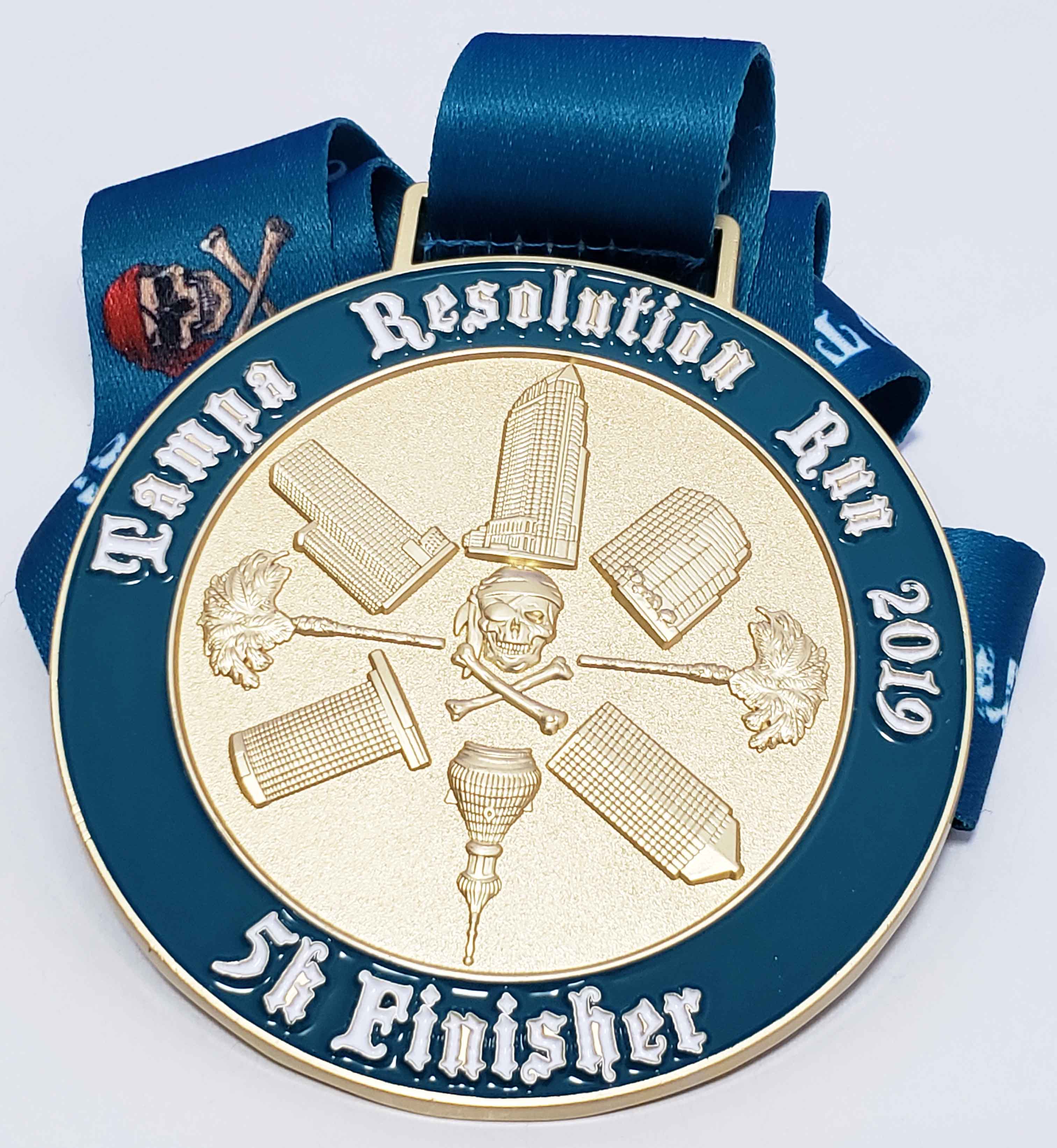 5K embossed finisher medal