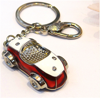 3D customized mini car keychains for holiday gifts(silver)