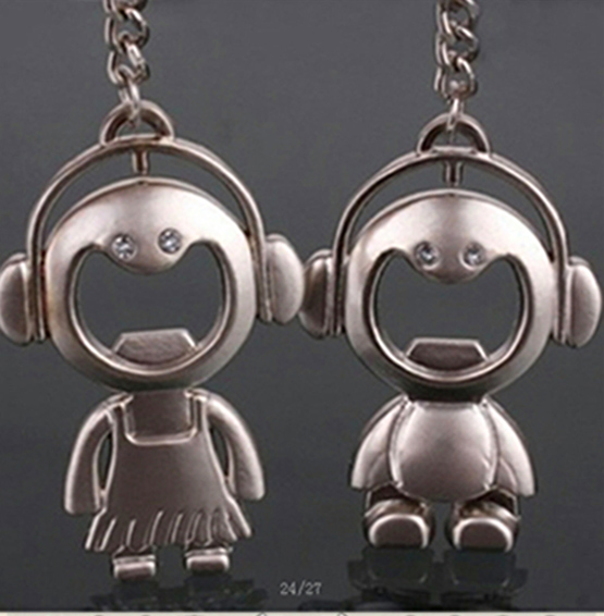 Set of 2 telephone Cartoon characters key chains rings