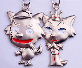 Wolffy Cartoon characters alloy coloring keyrings-lover's keychains(14)