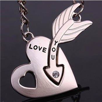 heart shape love arrow keyrings-lover's keychain(11)