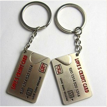 set of 2 Lover's credit keyrings keychains-lover's keychains(2)