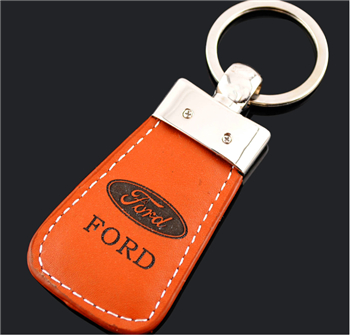 Arts Genuine Leather Locking Key Chain For Men's(yellow)