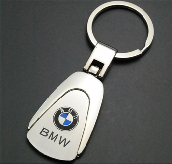 BMW logo silver printing key chains-car symble keyrings