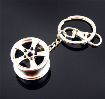 Double sides car fender trim diecast keychains