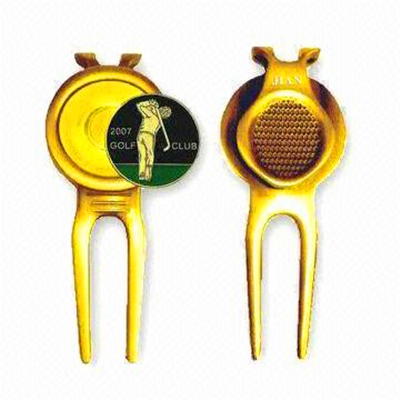 Fashion gold chip golf divot